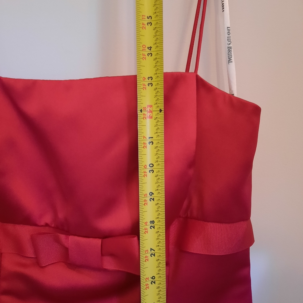 Davids Bridal Red Formal Holiday Party Dress - Picture 4 of 7